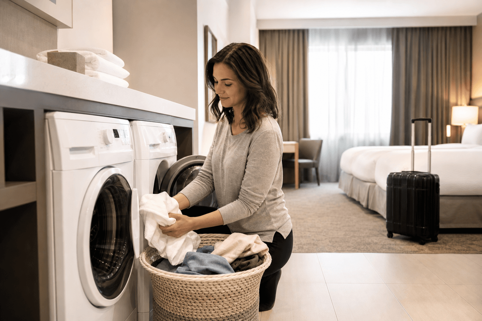 Hotel laundry for extended stays compared: which option fits your stay