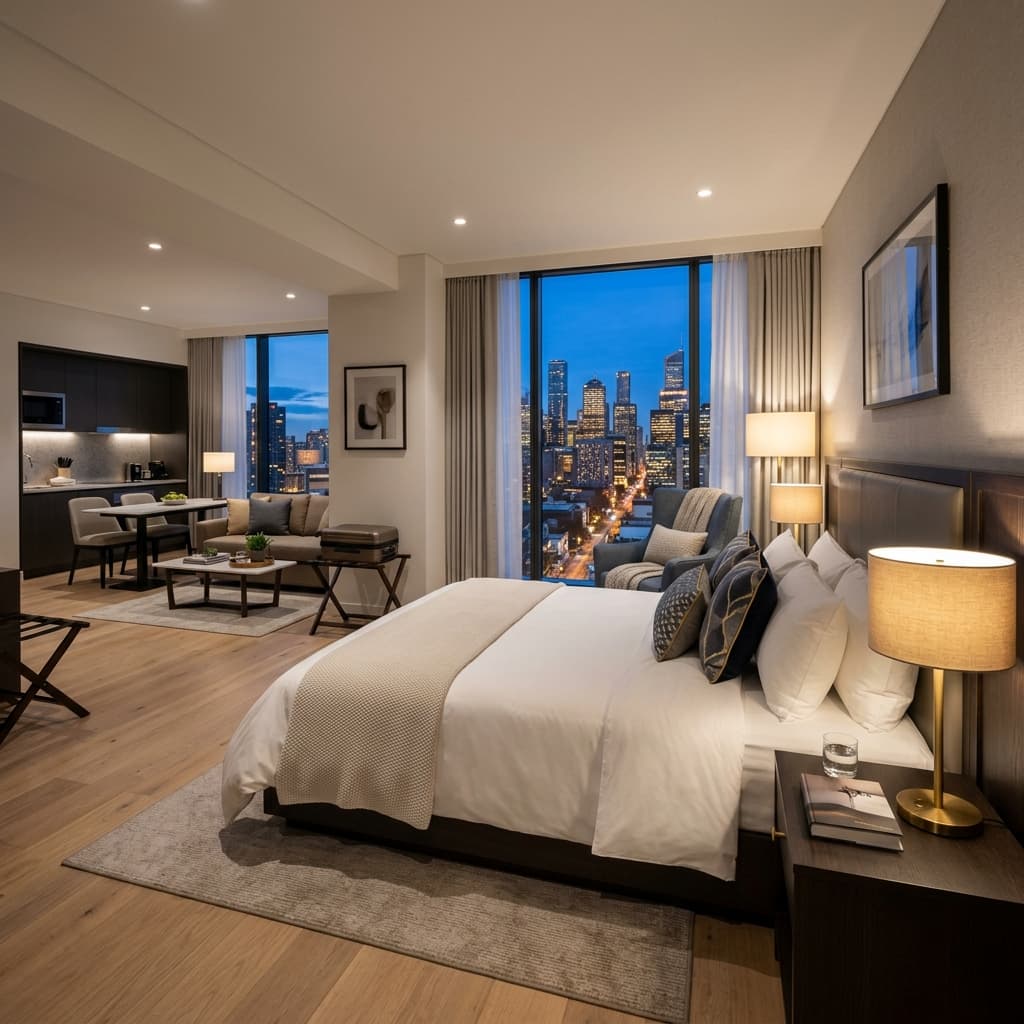 1 King Suite with Kitchen — 1 King Bed