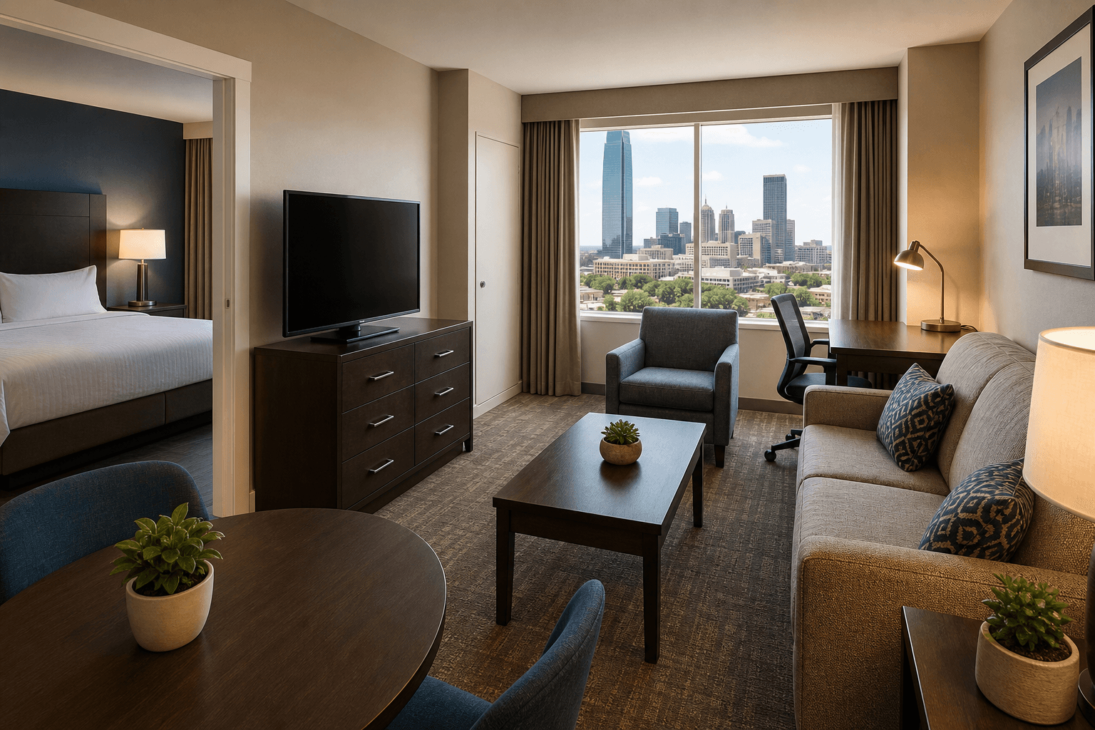 Spacious suites benefits vs standard hotel rooms in Oklahoma City